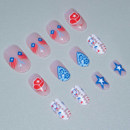 Patriotisches Nagelkunstset