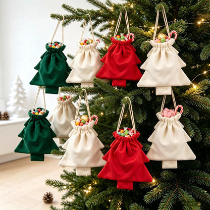 Weihnachtsgeschenktasche im Baumdesign