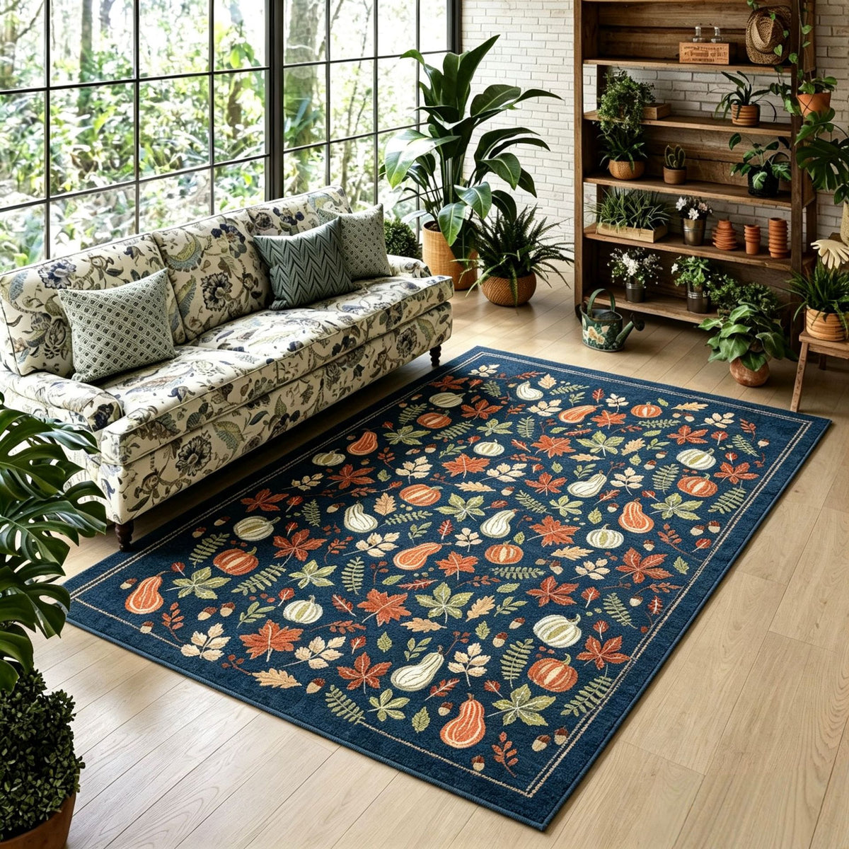 Eleganter floraler Teppich