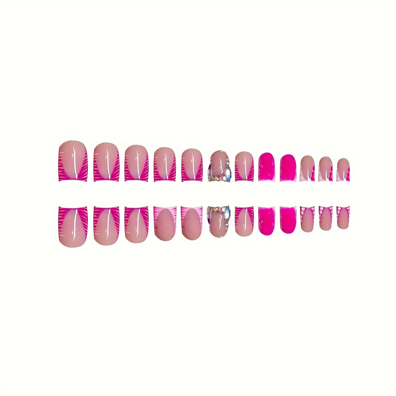 Künstlerisches Press-On Nagelset Brehn