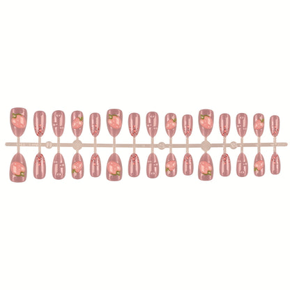 Blumeninspiriertes Press-On Nagelset