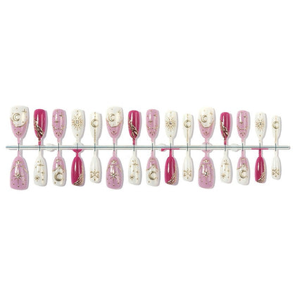 Kunstnagelset mit glamourösen Glitter- und Sternakzenten Brehn