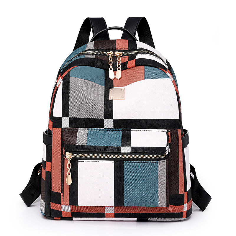 Stylischer kariert gemusterter Rucksack