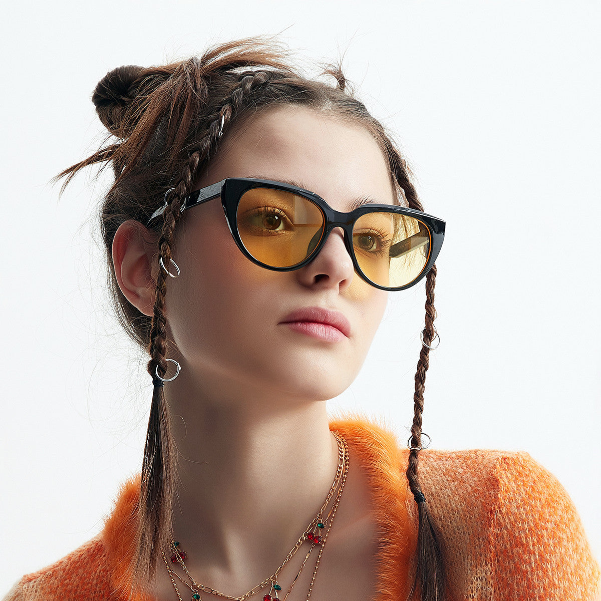 Damen trendige Cat-Eye Sonnenbrille mit komfortabler Passform Brehn