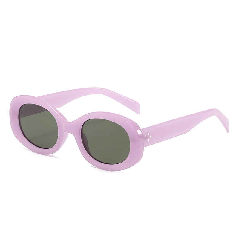 Vintage-Stil Ovalrahmen Sonnenbrille Brehn