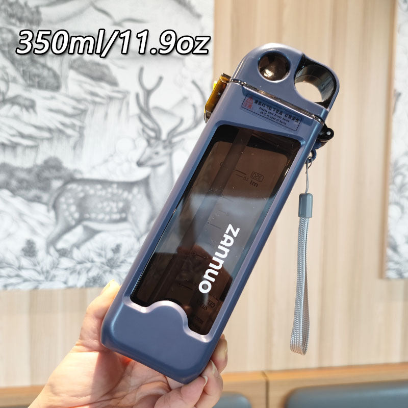 Damen einzigartige Flip-Top Trinkflasche mit Sichtfenster Brehn