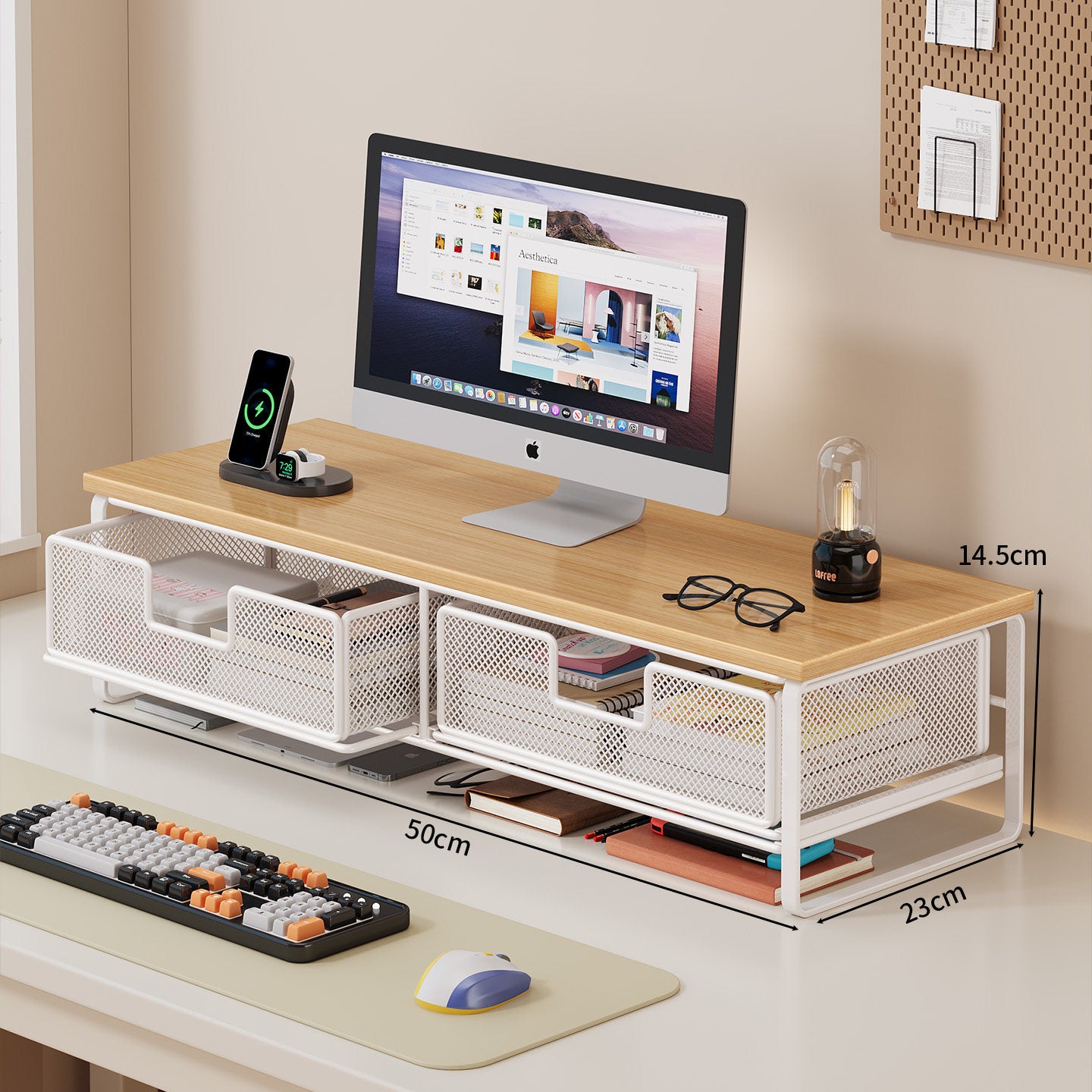 Multi-Funktions-Schreibtisch-Organizer mit Mesh-Speicherboxen Brehn