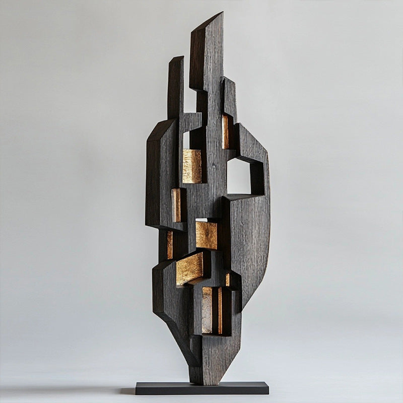 Abstrakte dekorative Holzskulptur