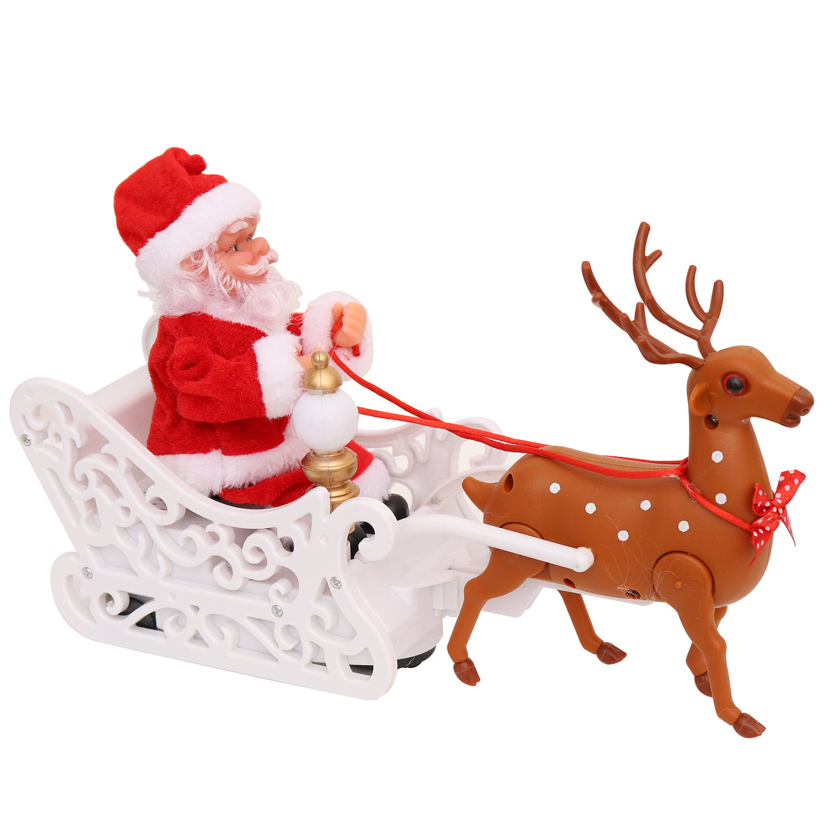 Weihnachtsmann und Rentier Figuren Set Brehn