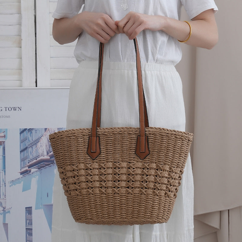 Handgefertigte Einkaufs- und Strandtasche Aus Naturmaterialien Brehn