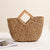 Handgefertigte Tragbare Basttasche mit Holzgriffen Brehn
