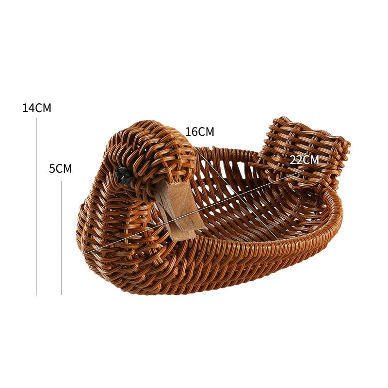 Unisex Geflochtener Dekorationskorb in Entenform Brehn
