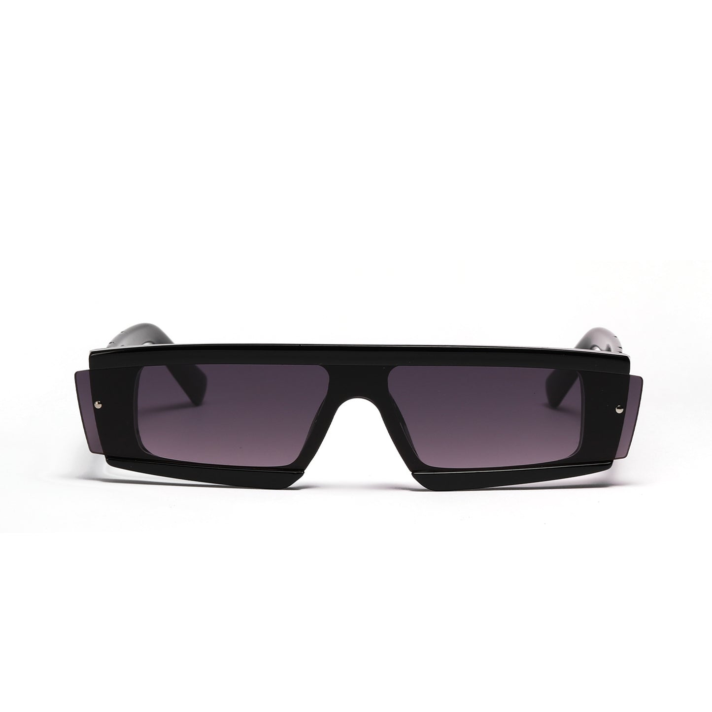 Damen oversized rechteckige Sonnenbrille mit modischem Schildpatt-Design Brehn