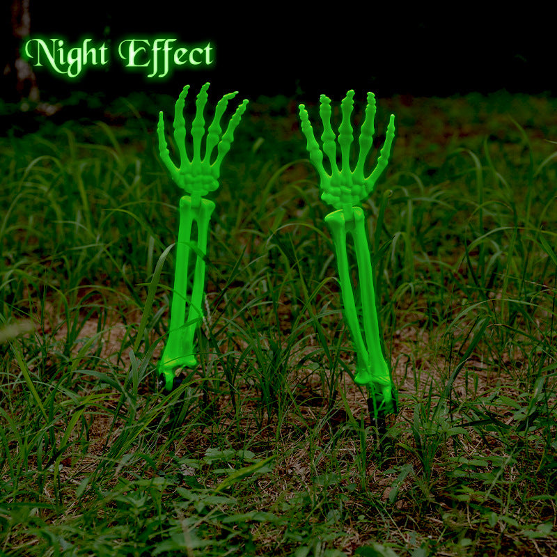 Glow-in-the-Dark Skeletthand Gartenstecker Brehn