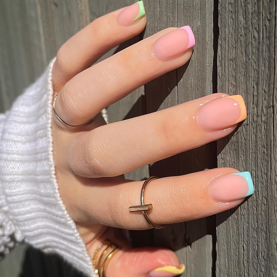 Künstlerisches French Tip Nagel-Wrap-Set Brehn