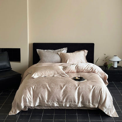 luxuriöse Jacquard-Satin Bettwäsche-Garnitur Brehn