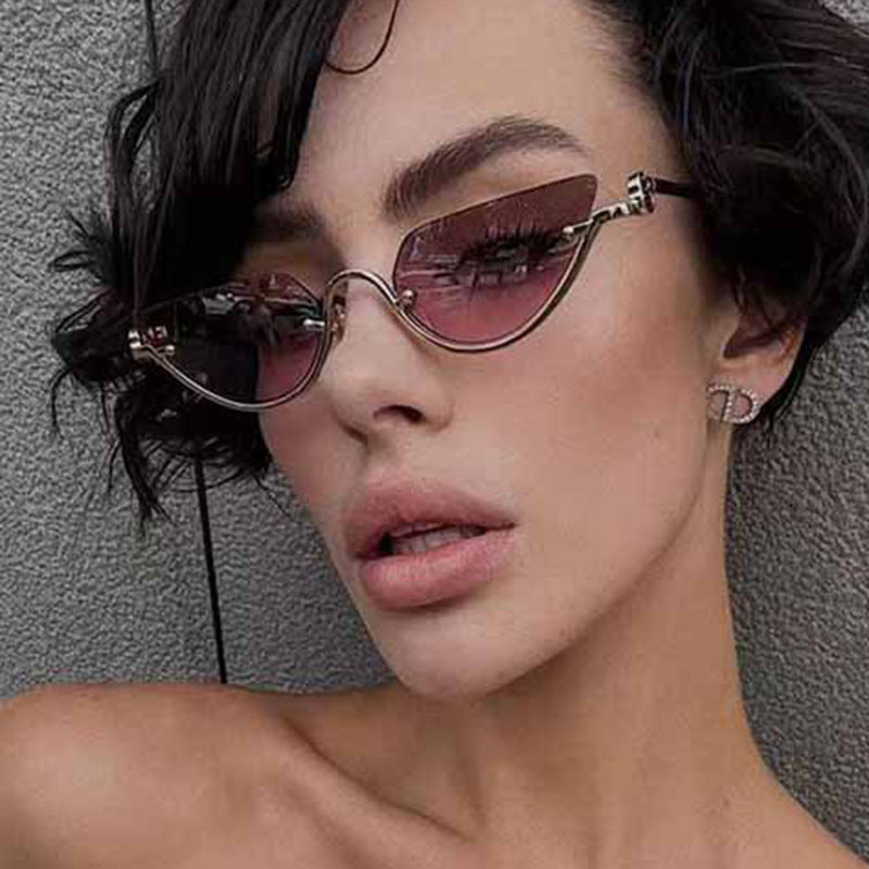 Damen Cat-Eye Sonnenbrille mit goldfarbenem Metallrahmen und UV-Schutz Brehn