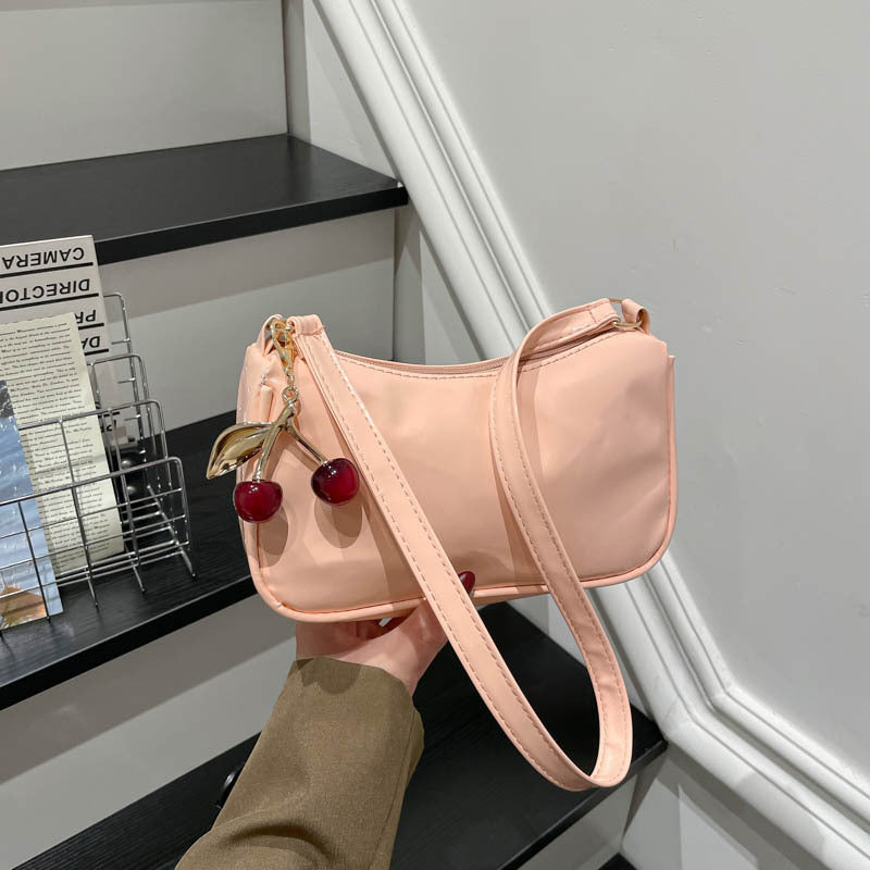 WoGlossy Texturiertes Handheld Crossbody Bag Brehn