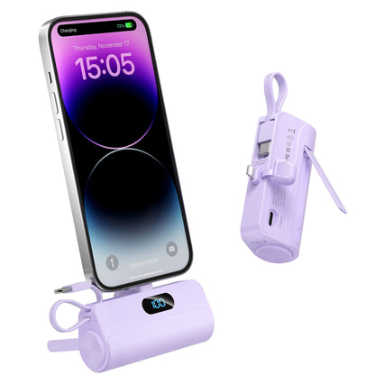 Tragbare Powerbank mit Integriertem Micro-Usb-Kabel und Led-Taschenlampe Brehn