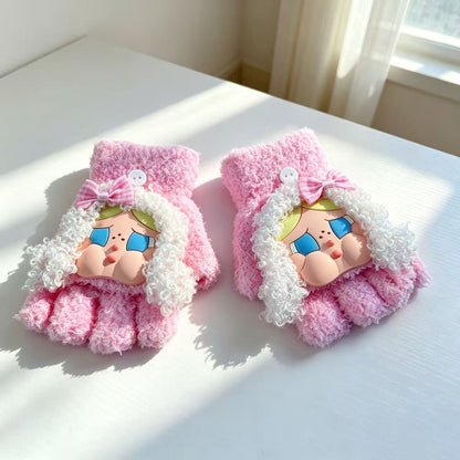 Niedliche Cartoon-Charakter-Fingerlosen Handschuhe Brehn