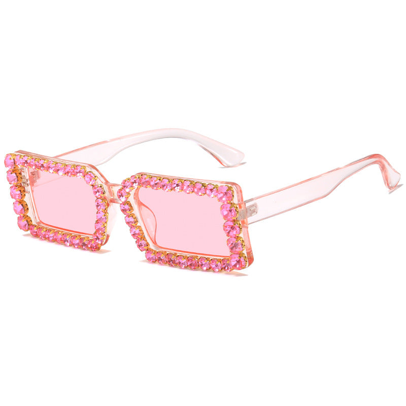 Damen modische Sonnenbrille mit glitzernder Rahmenverzierung Brehn