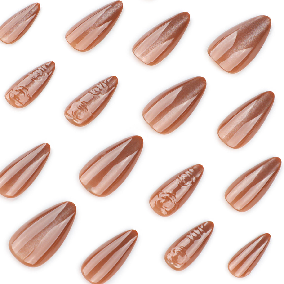 Kunstvolle Rosen-Nagelkunst mit Glanz Brehn