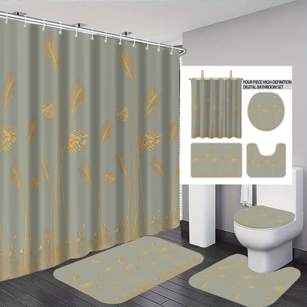Digital Botanische Badezimmer Dekor Set Brehn