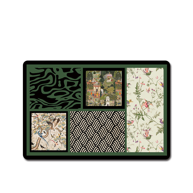 Vintage Floral Decorative Badmat Brehn