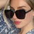 Damen modische oversized Sonnenbrille mit innovativem Design Brehn