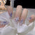 Künstlerisches Ombre Floral Press-On Nagel Set Brehn