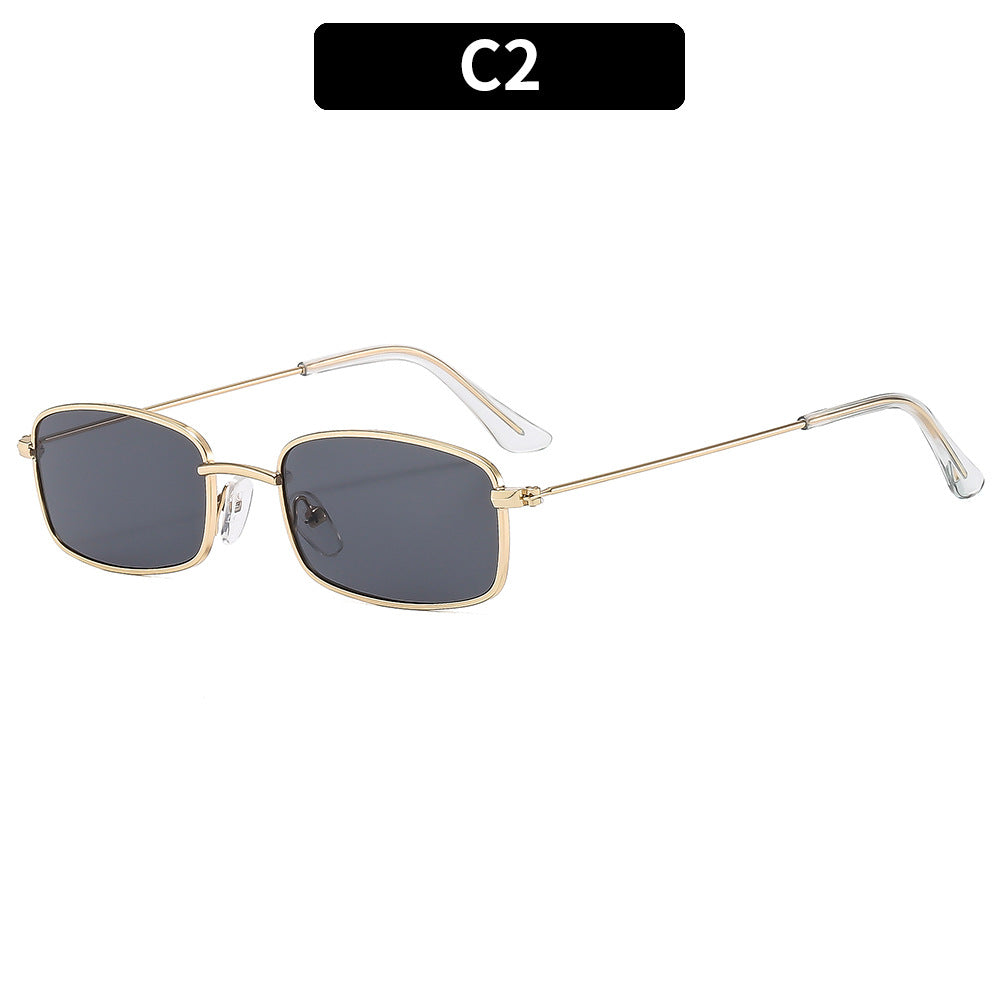Vintage-inspirierte rechteckige Sonnenbrille