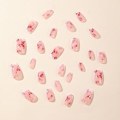 Künstlerische Blutstropfen Acryl-Nagelerweiterungen Brehn