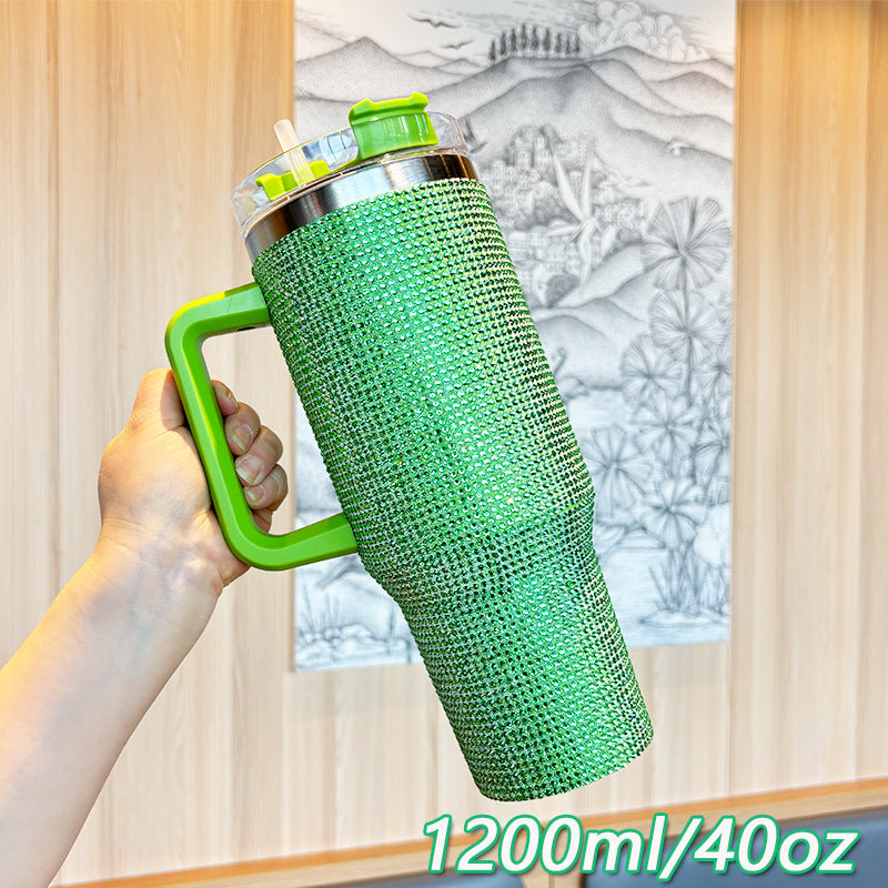 Damen Glitzernde Trinkflasche mit großem Volumen und ergonomischem Griff Brehn