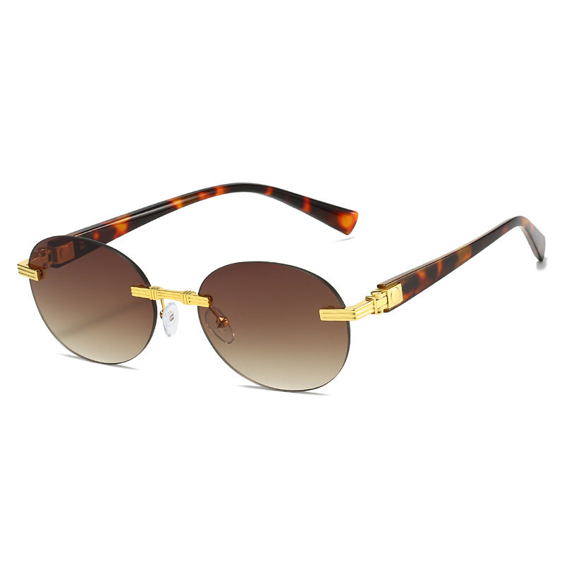 Damen modische Sonnenbrille mit transparentem Rahmen und flexibler Nasenauflage Brehn