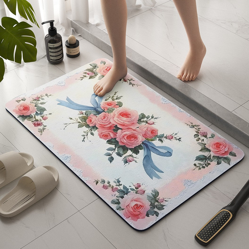 Vintage Floral Badmatte Brehn