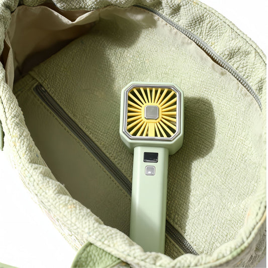 Damen Tragbarer Handventilator mit LCD-Anzeige und USB-Ladefunktion Brehn