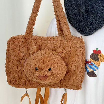 Süßes tierisches Plüsch-Shopper-Tasche