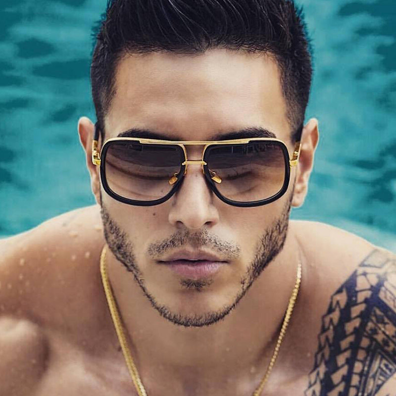 Damen quadratische Sonnenbrille mit luxuriösen Akzenten Brehn