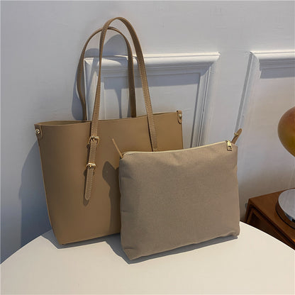 Elegante strukturierte Tote-Tasche mit abnehmbarem Täschchen