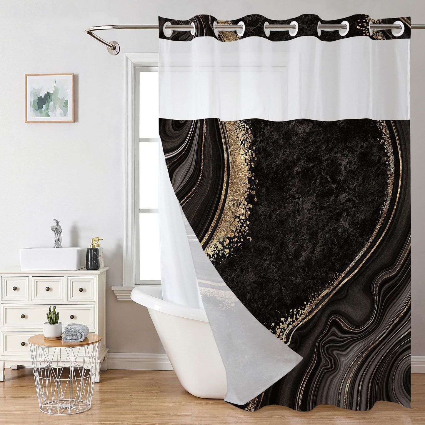 Elegante Marmor Design Duschvorhang Brehn