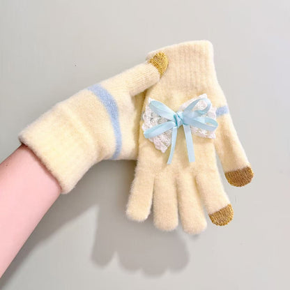 Schmetterlingsverzierte Touchscreen-Handschuhe Brehn