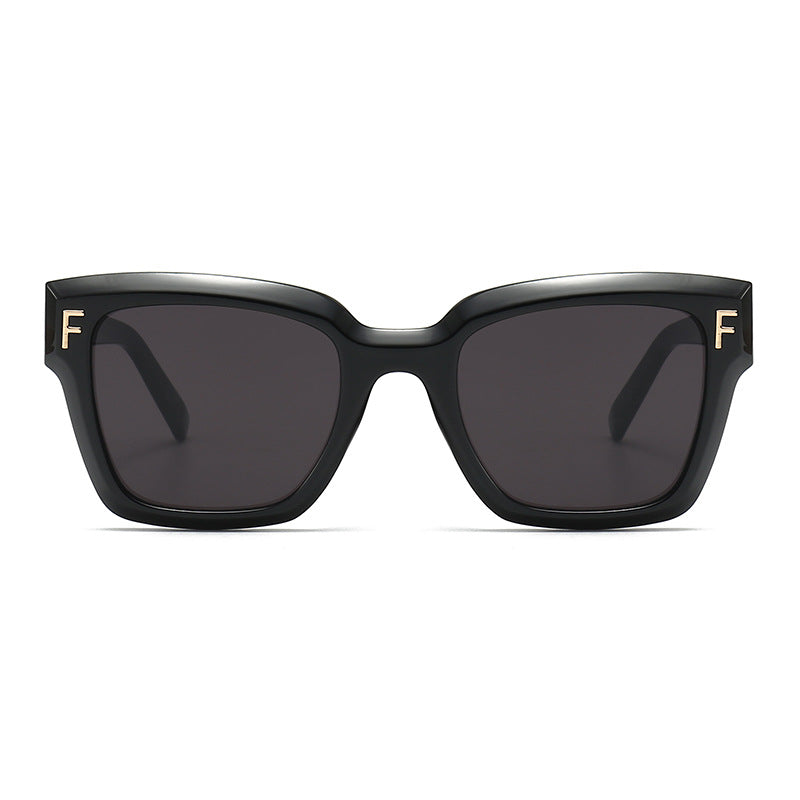 Damen modische quadratische Sonnenbrille mit goldenen Details Brehn