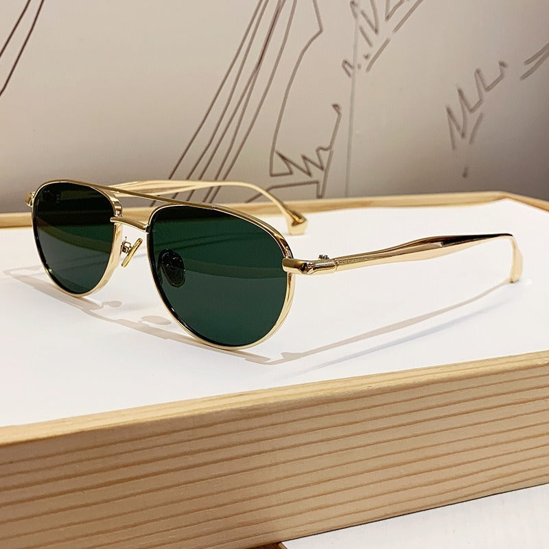 Herren Vintage-inspirierte runde Sonnenbrille Brehn