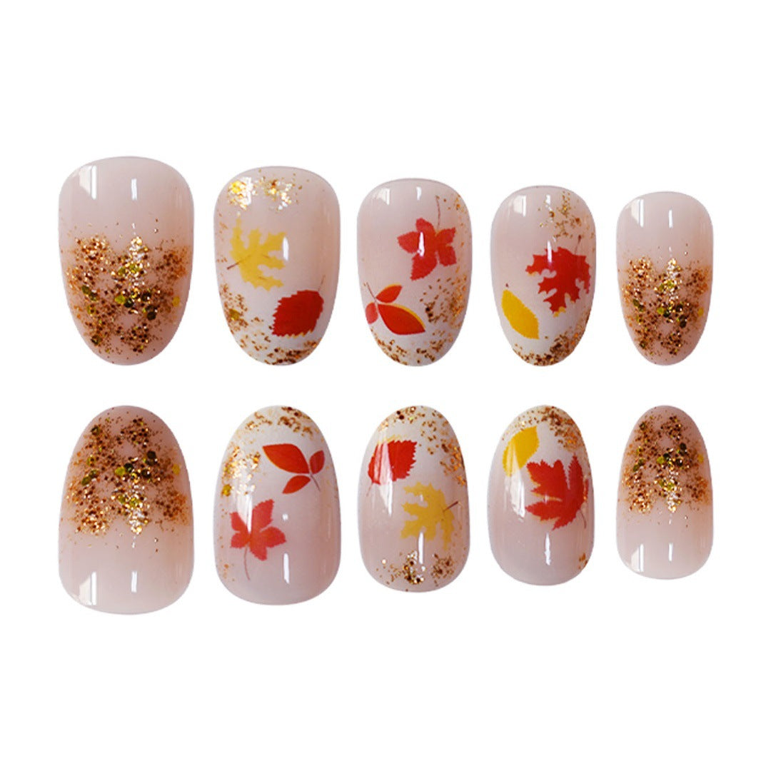 Herbst-Themen Press-On Nagel Set Brehn