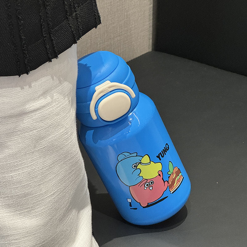 Damen Edelstahl Trinkflasche mit lustigen Cartoon-Design Brehn