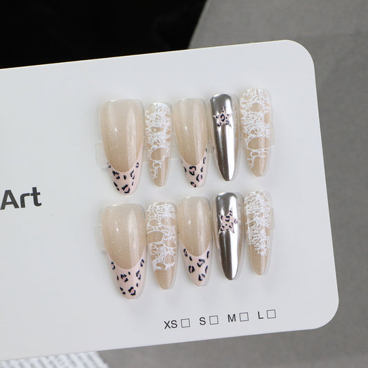 Französische Tipp Press-On Nagelkunst Brehn