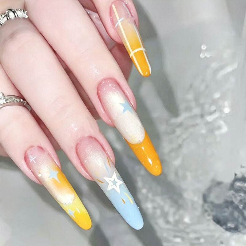 Künstlerische Lange Stiletto-Nagelverzierungen Brehn