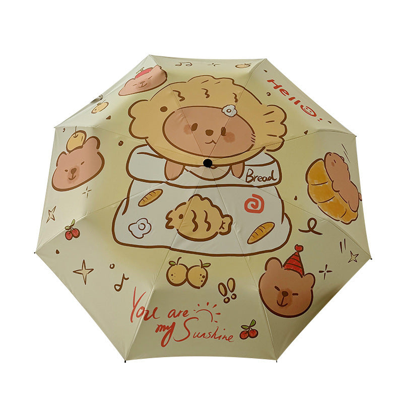 Damen Automatischer Regenschirm mit spielerischem Design Brehn