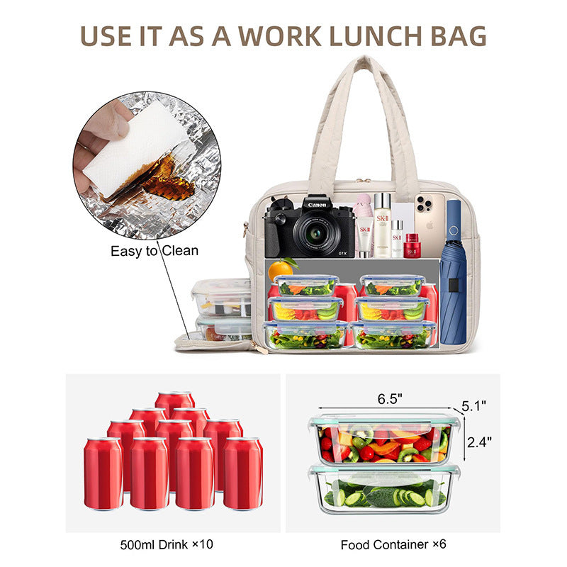 Isolierte Lunchbox-Tasche mit Separatem Aufbewahrungsfach Brehn