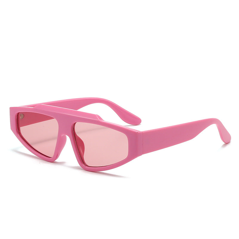 Damen futuristische Designer-Sonnenbrille mit markantem Rahmen Brehn